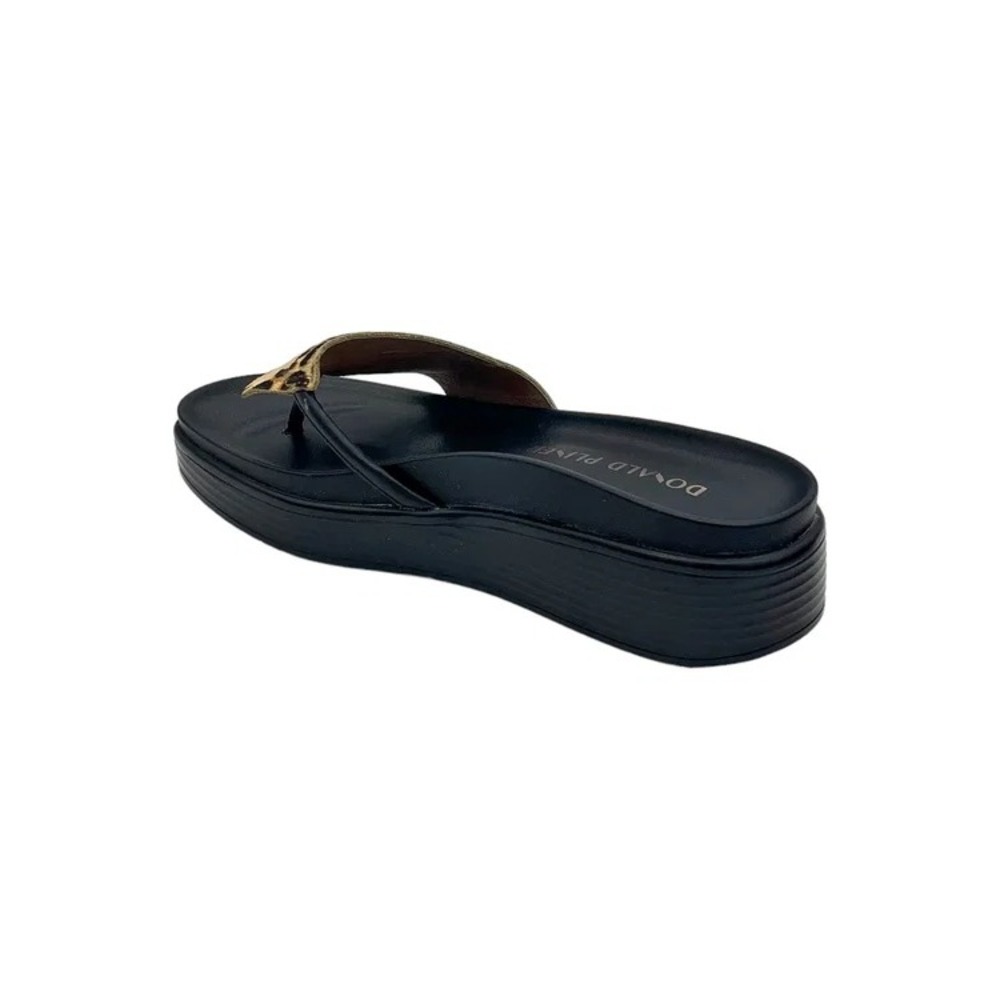 Donald Pliner Fifi Slip On Sandal Women's Size 7M Black Leopard - Picture 3 of 12